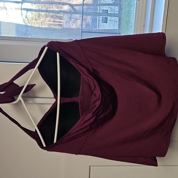 Elegant Halter Neck Swim Top in Rich Purple - Picture 3 of 3